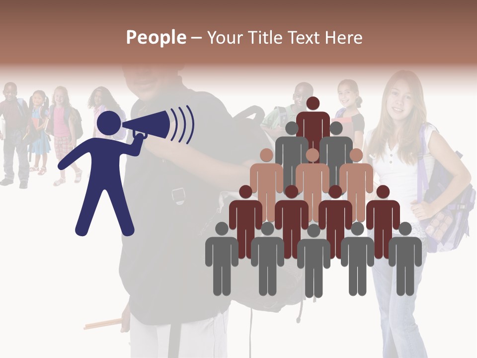 Sharing American Teen PowerPoint Template