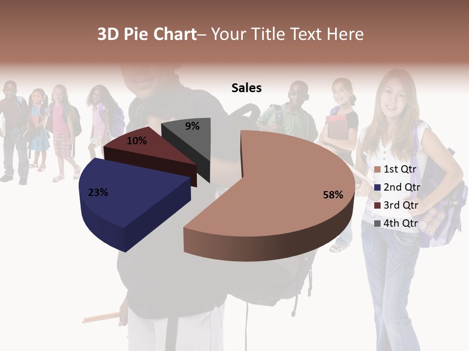 Sharing American Teen PowerPoint Template
