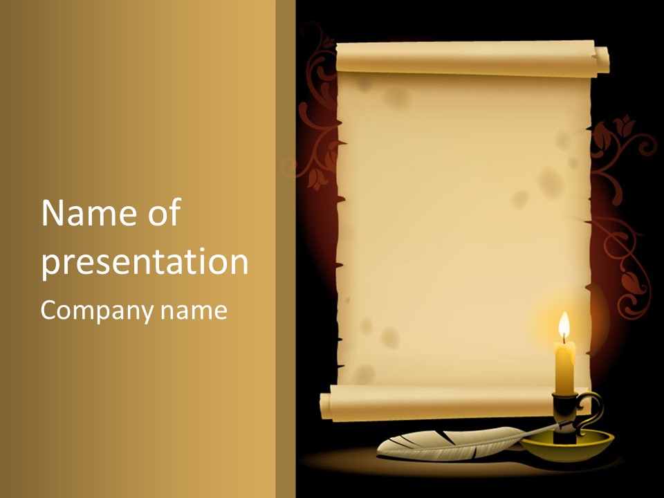 Event Roll Caption PowerPoint Template