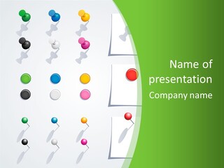 A Bunch Of Different Colored Balls On A White Surface PowerPoint Template