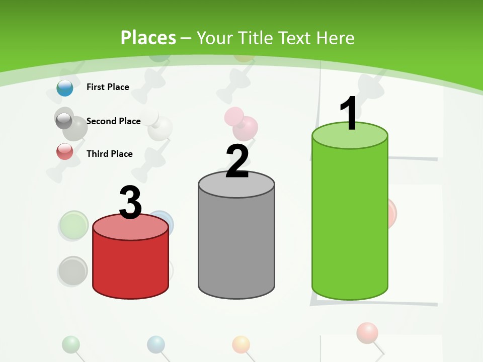 A Bunch Of Different Colored Balls On A White Surface PowerPoint Template