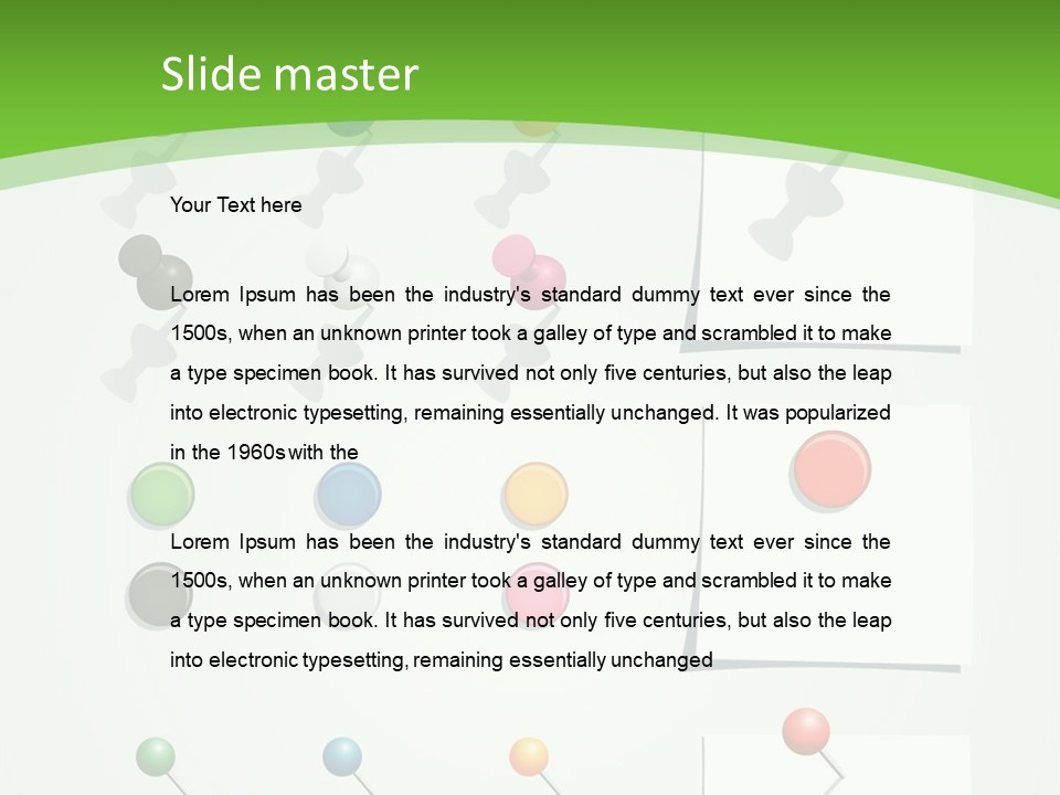 A Bunch Of Different Colored Balls On A White Surface PowerPoint Template