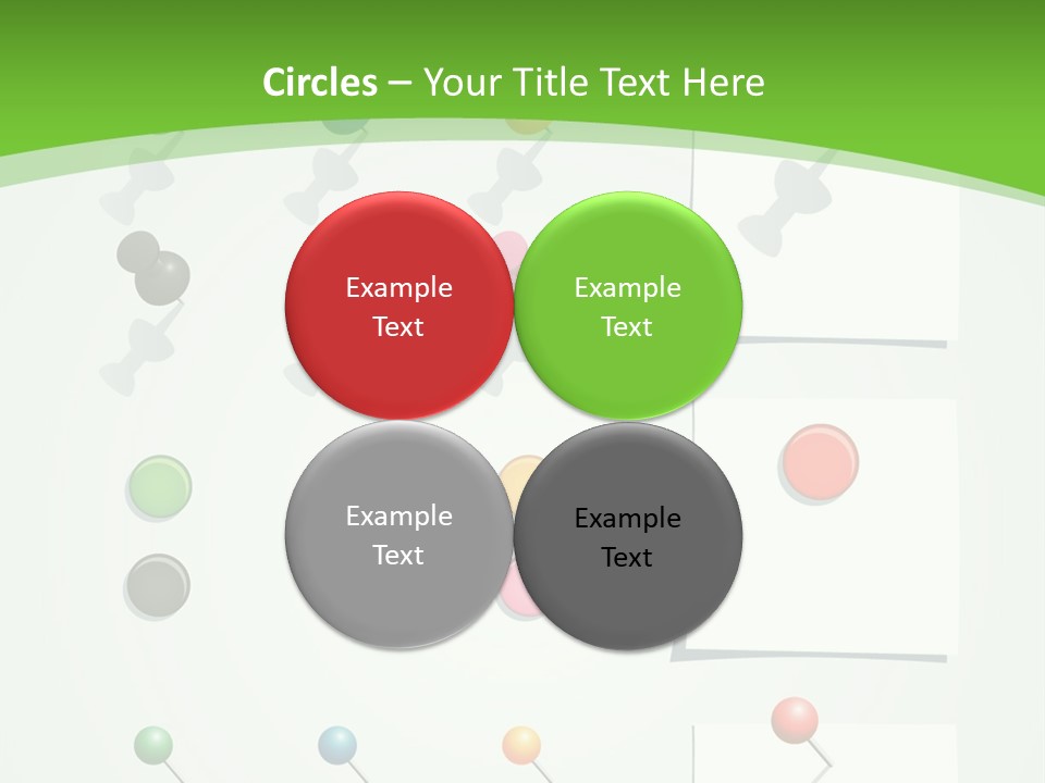 A Bunch Of Different Colored Balls On A White Surface PowerPoint Template