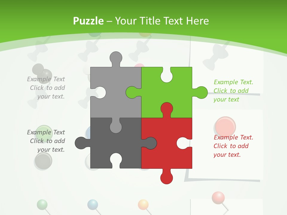 A Bunch Of Different Colored Balls On A White Surface PowerPoint Template