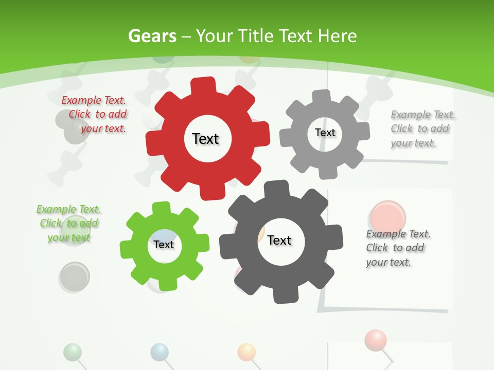 A Bunch Of Different Colored Balls On A White Surface PowerPoint Template