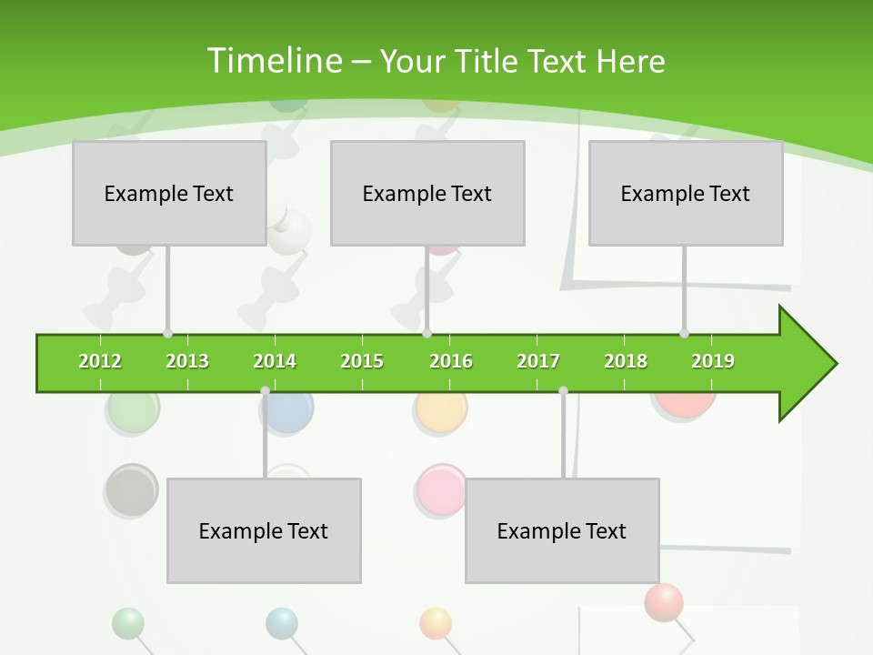A Bunch Of Different Colored Balls On A White Surface PowerPoint Template