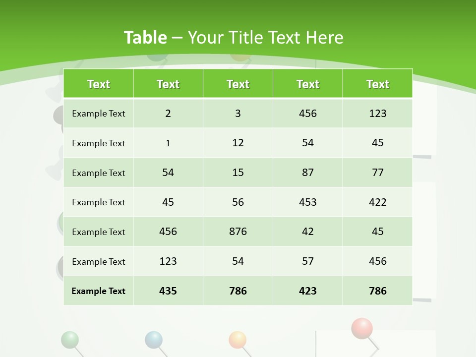 A Bunch Of Different Colored Balls On A White Surface PowerPoint Template