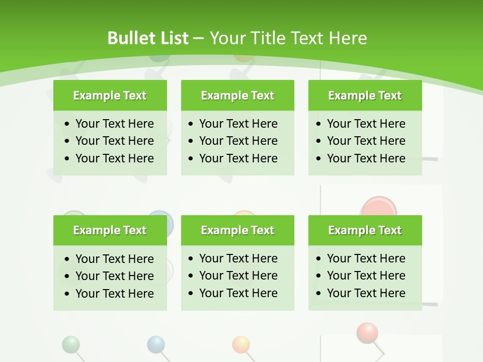 A Bunch Of Different Colored Balls On A White Surface PowerPoint Template