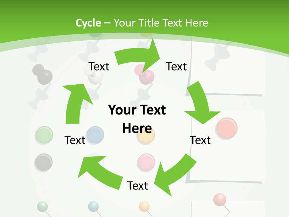 A Bunch Of Different Colored Balls On A White Surface PowerPoint Template