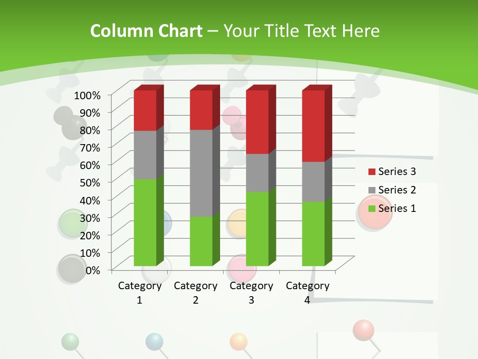 A Bunch Of Different Colored Balls On A White Surface PowerPoint Template