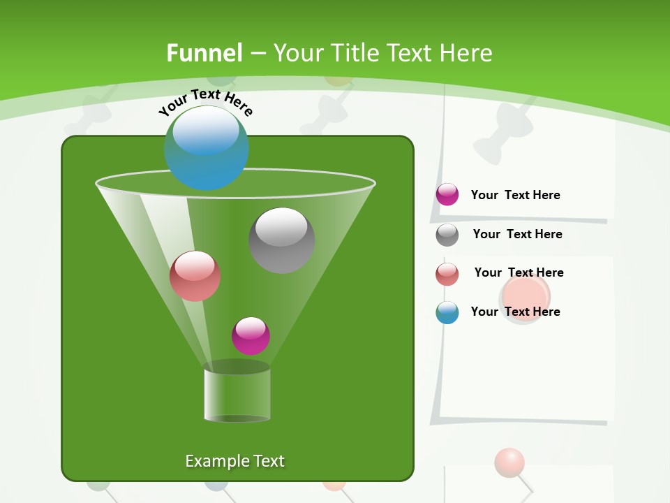 A Bunch Of Different Colored Balls On A White Surface PowerPoint Template