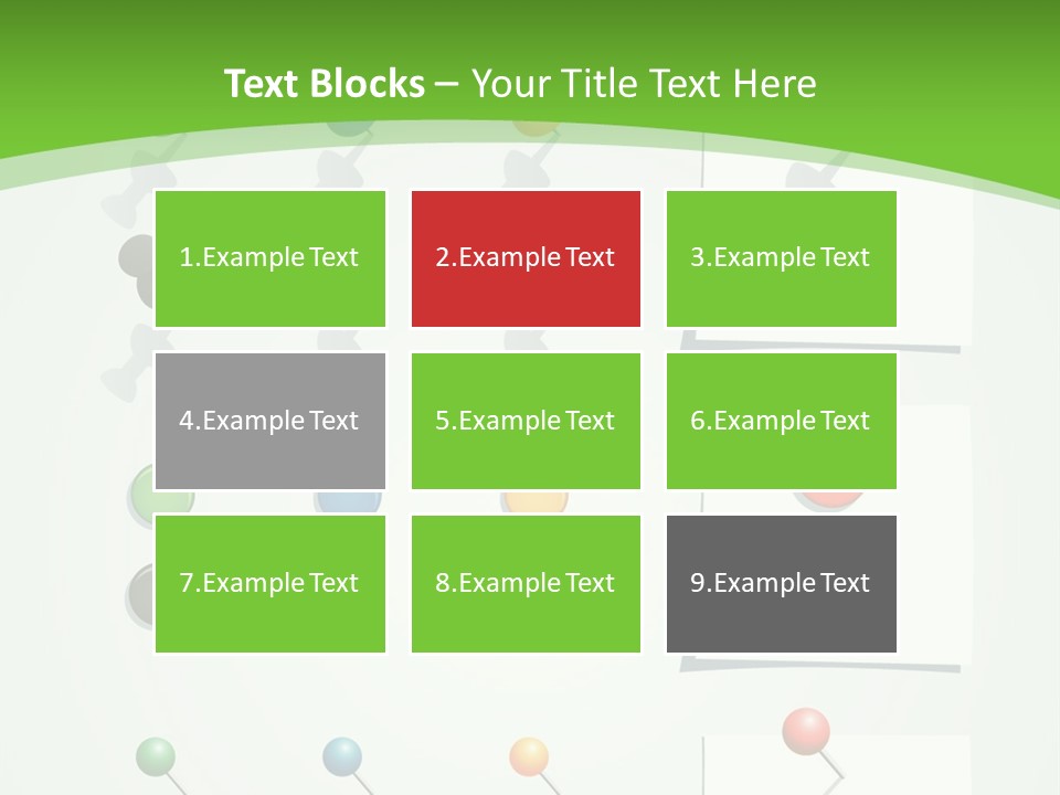 A Bunch Of Different Colored Balls On A White Surface PowerPoint Template