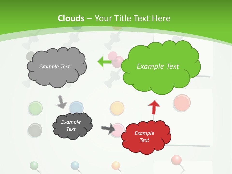 A Bunch Of Different Colored Balls On A White Surface PowerPoint Template