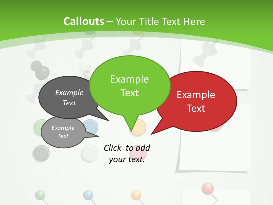 A Bunch Of Different Colored Balls On A White Surface PowerPoint Template