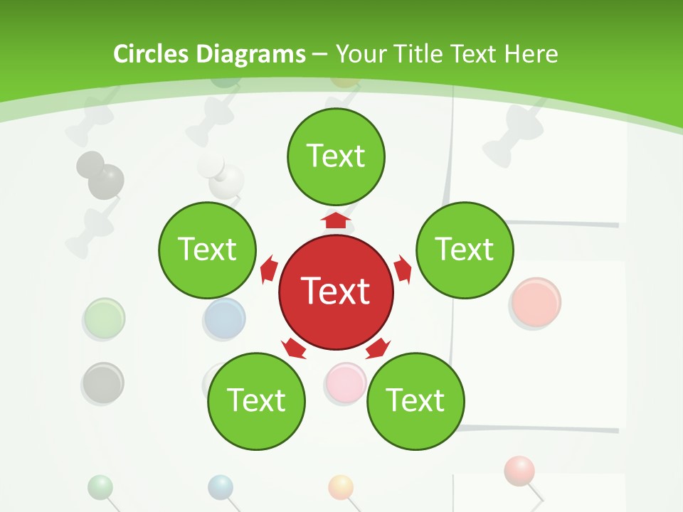 A Bunch Of Different Colored Balls On A White Surface PowerPoint Template