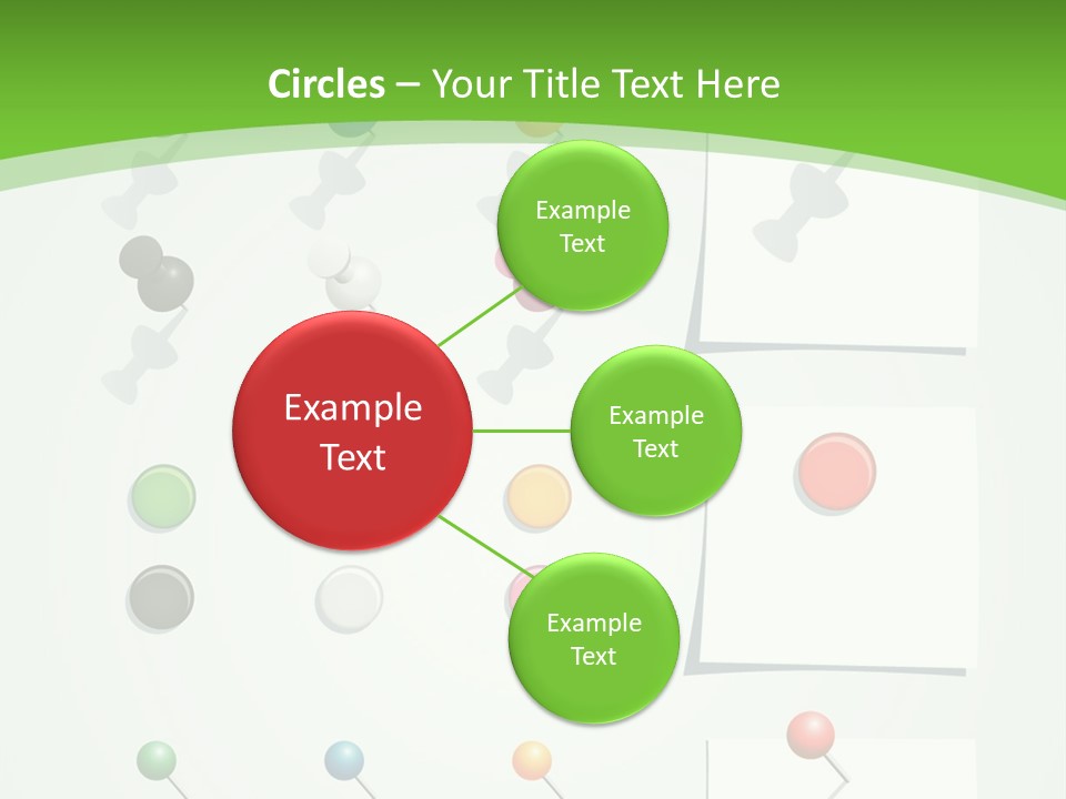 A Bunch Of Different Colored Balls On A White Surface PowerPoint Template