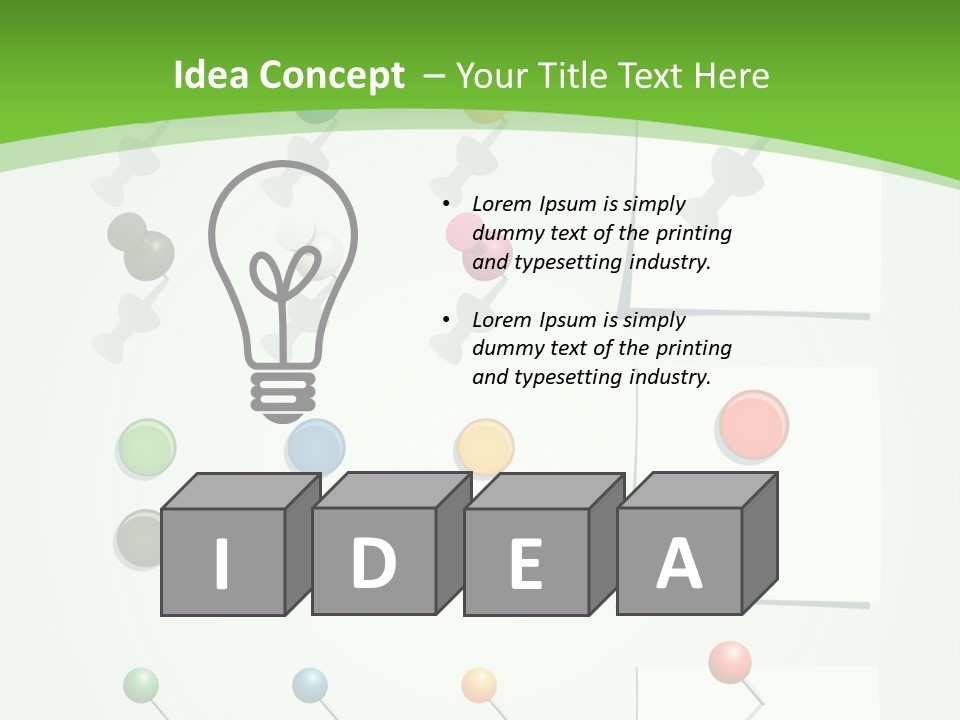 A Bunch Of Different Colored Balls On A White Surface PowerPoint Template