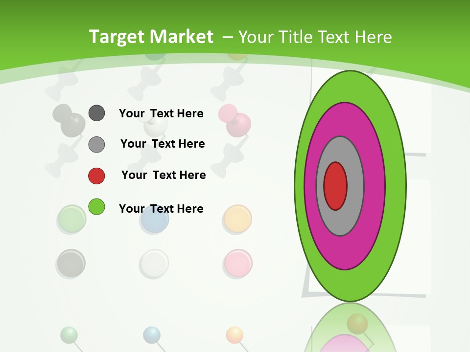 A Bunch Of Different Colored Balls On A White Surface PowerPoint Template