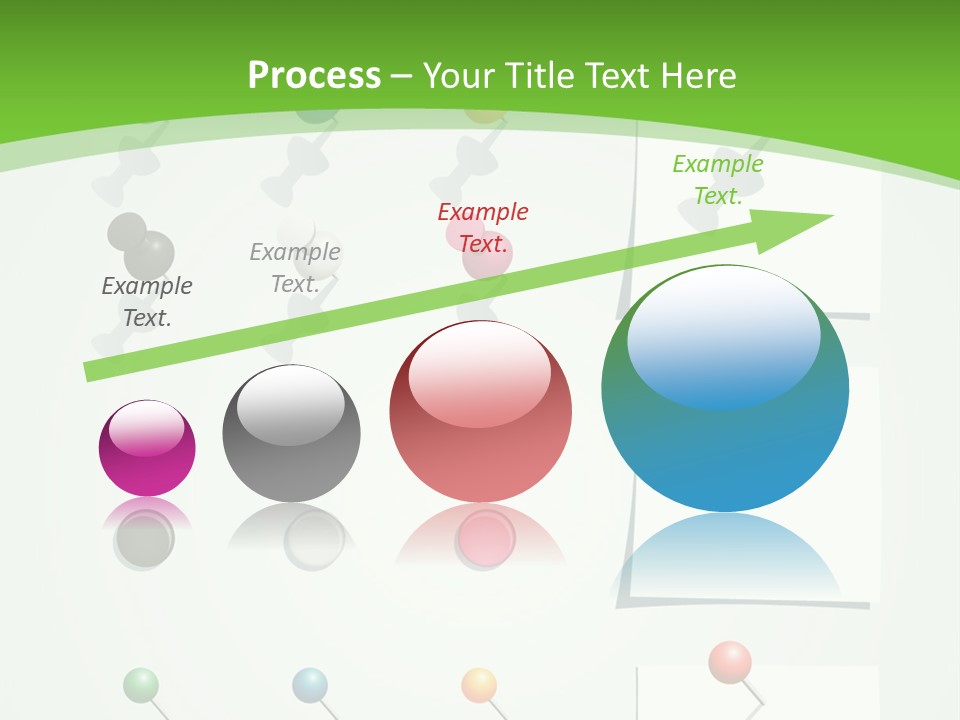 A Bunch Of Different Colored Balls On A White Surface PowerPoint Template