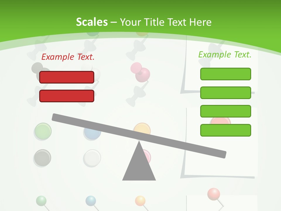 A Bunch Of Different Colored Balls On A White Surface PowerPoint Template