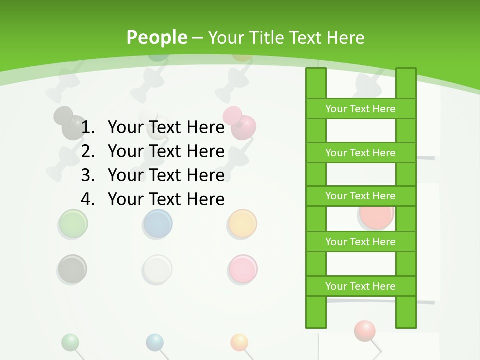 A Bunch Of Different Colored Balls On A White Surface PowerPoint Template