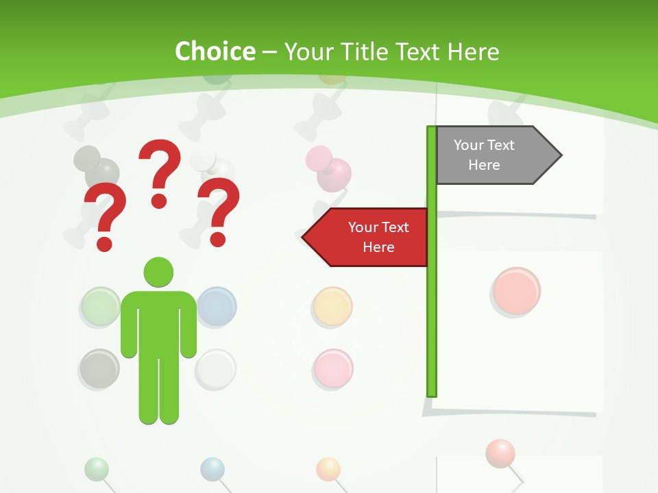 A Bunch Of Different Colored Balls On A White Surface PowerPoint Template