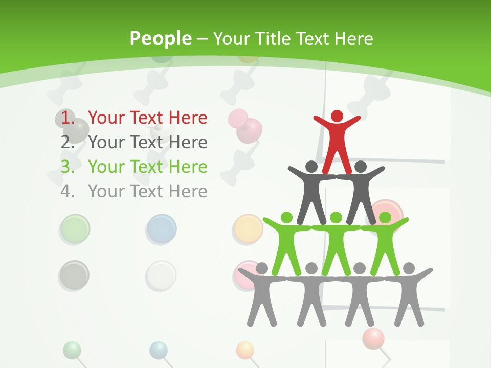 A Bunch Of Different Colored Balls On A White Surface PowerPoint Template