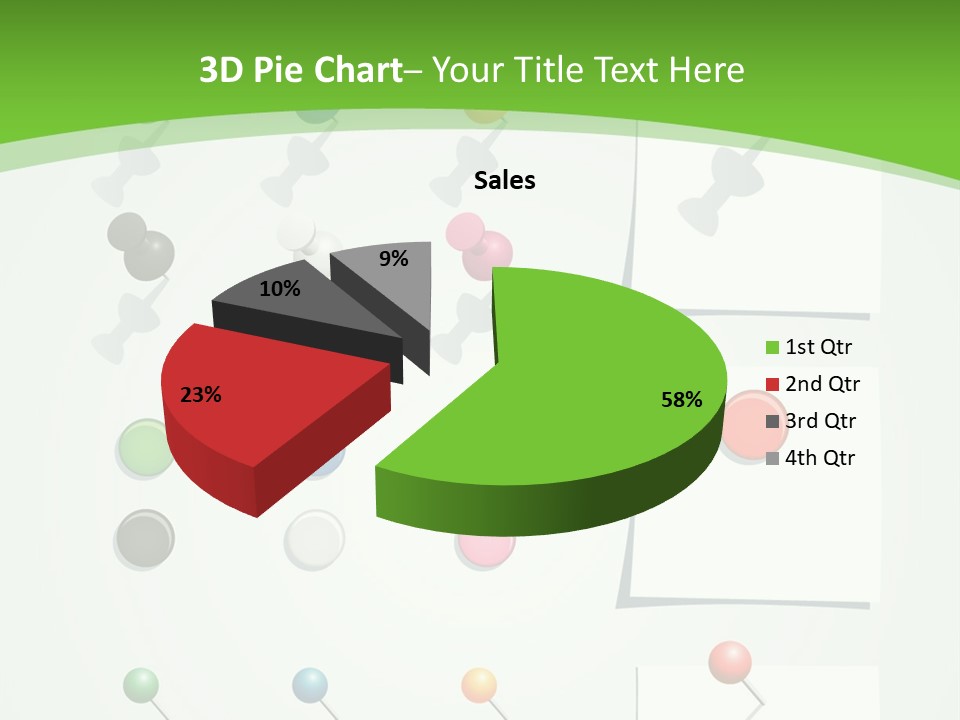 A Bunch Of Different Colored Balls On A White Surface PowerPoint Template