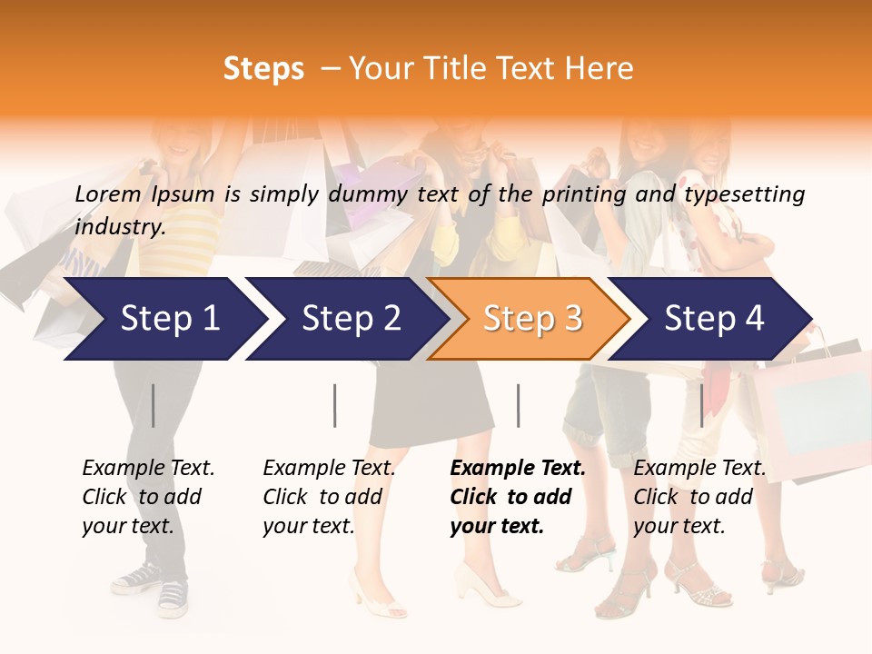 A Group Of Young Women Holding Shopping Bags PowerPoint Template