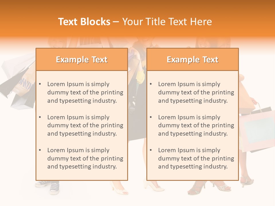 A Group Of Young Women Holding Shopping Bags PowerPoint Template