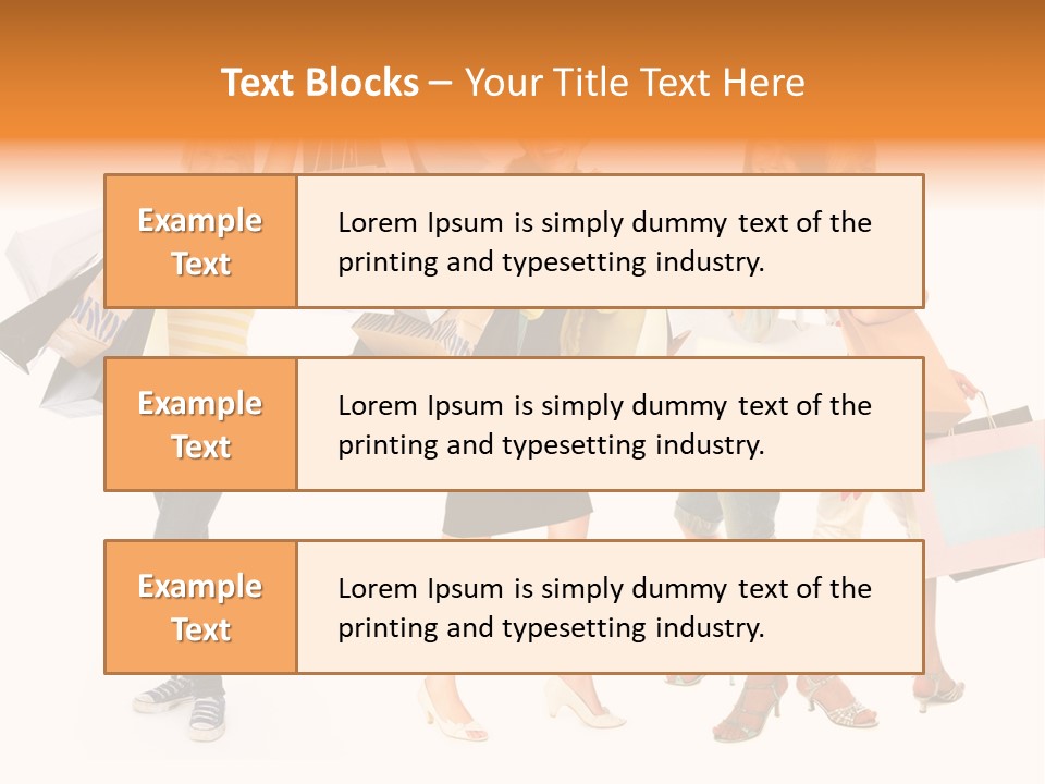 A Group Of Young Women Holding Shopping Bags PowerPoint Template