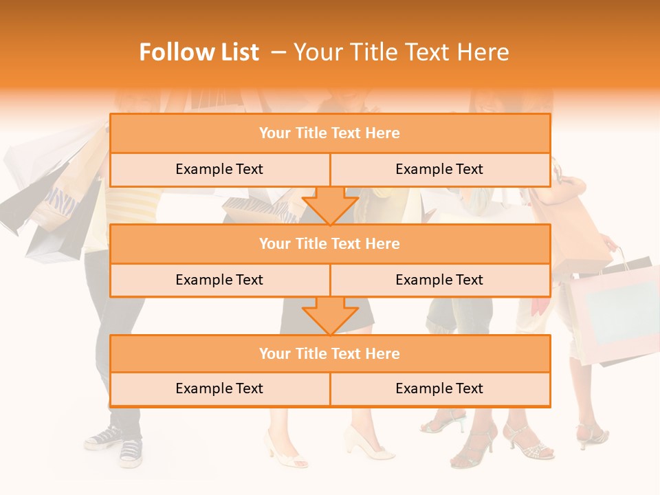 A Group Of Young Women Holding Shopping Bags PowerPoint Template