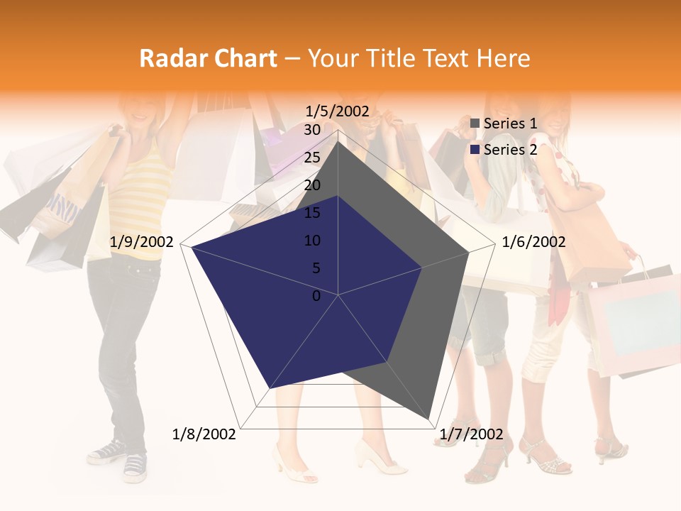 A Group Of Young Women Holding Shopping Bags PowerPoint Template