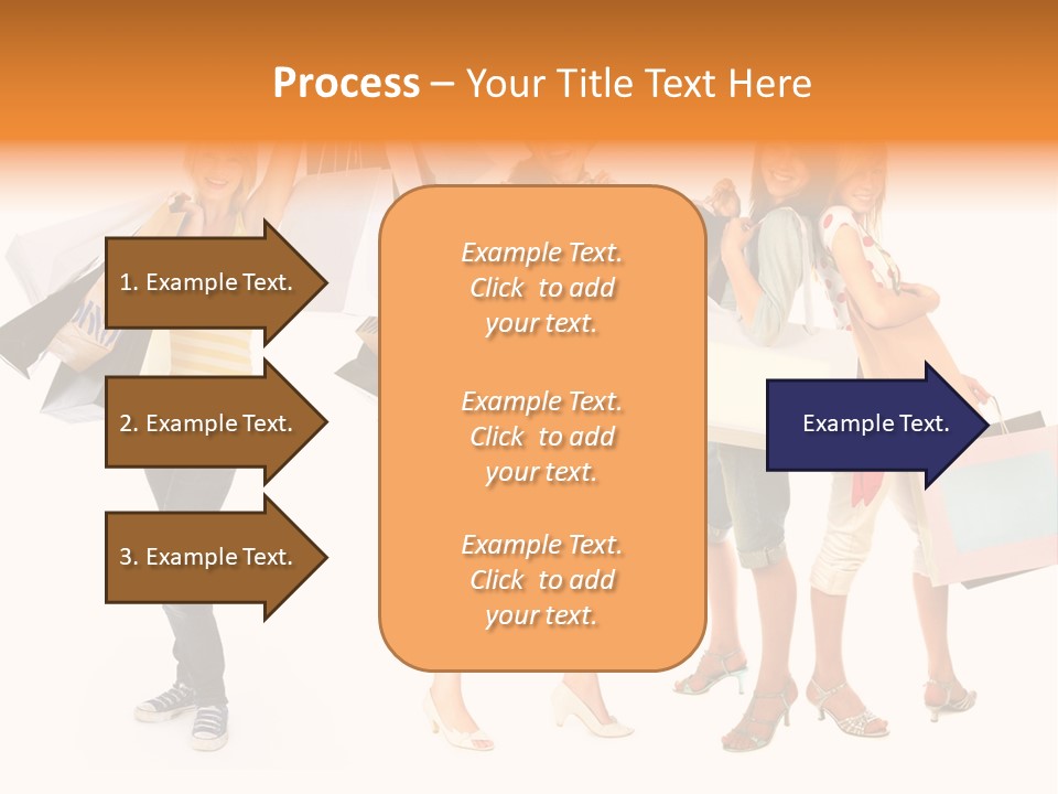 A Group Of Young Women Holding Shopping Bags PowerPoint Template