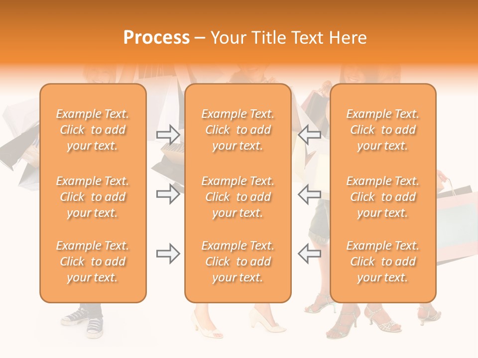 A Group Of Young Women Holding Shopping Bags PowerPoint Template