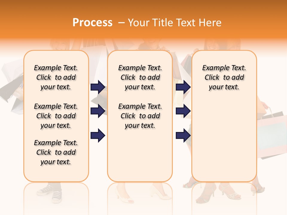 A Group Of Young Women Holding Shopping Bags PowerPoint Template