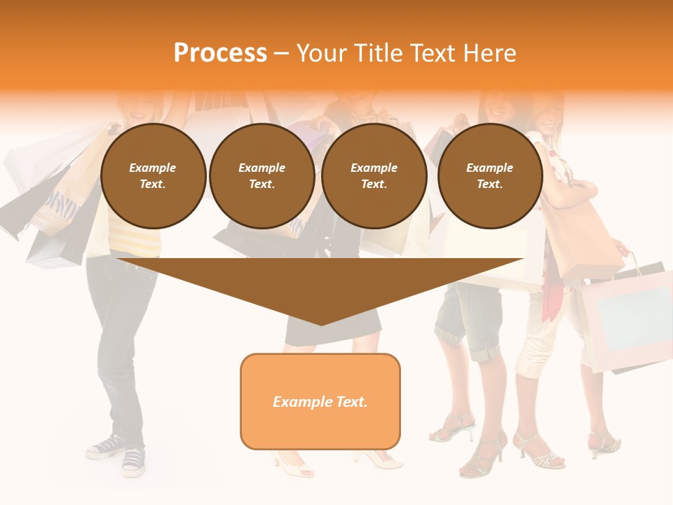 A Group Of Young Women Holding Shopping Bags PowerPoint Template