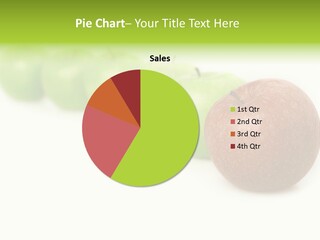 A Row Of Green And Red Apples On A White Background PowerPoint Template