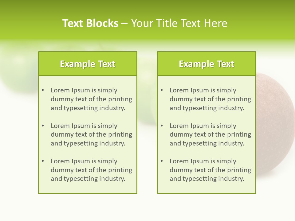 A Row Of Green And Red Apples On A White Background PowerPoint Template