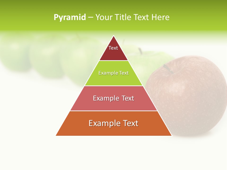 A Row Of Green And Red Apples On A White Background PowerPoint Template