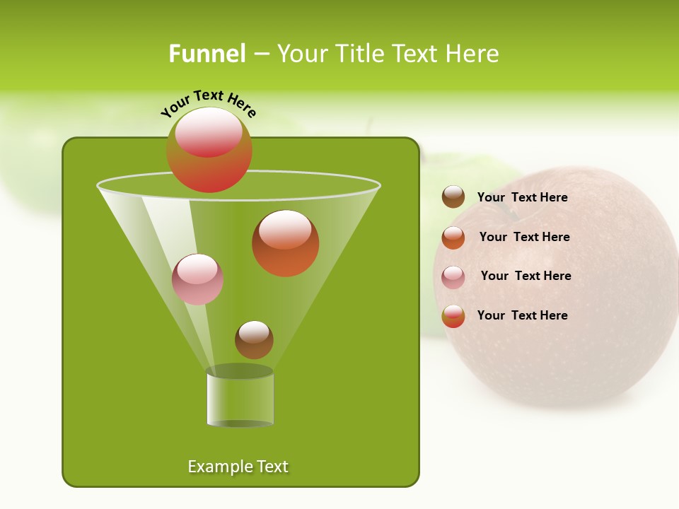 A Row Of Green And Red Apples On A White Background PowerPoint Template