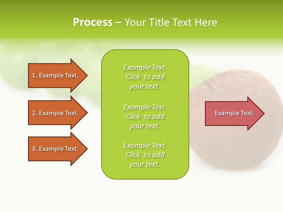 A Row Of Green And Red Apples On A White Background PowerPoint Template