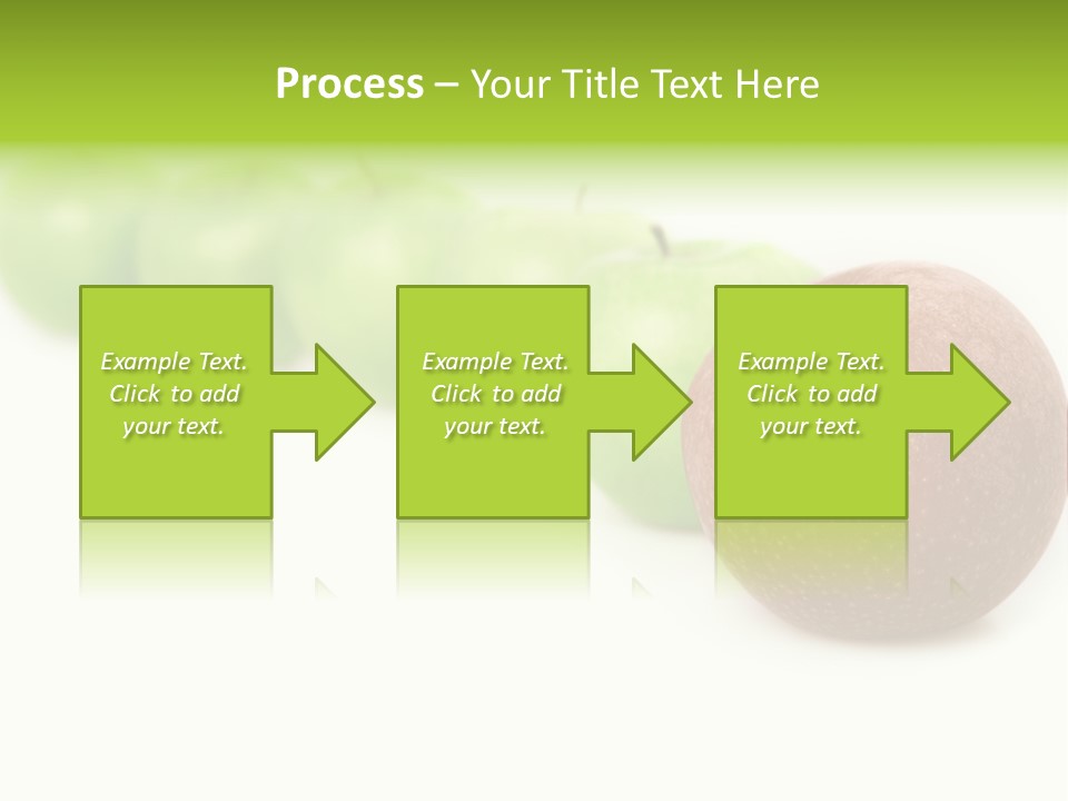 A Row Of Green And Red Apples On A White Background PowerPoint Template
