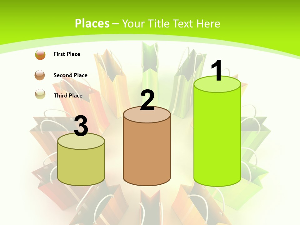 Green Rendering White PowerPoint Template
