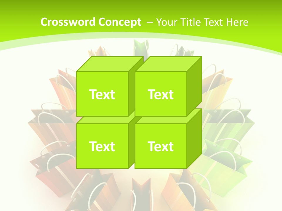 Green Rendering White PowerPoint Template
