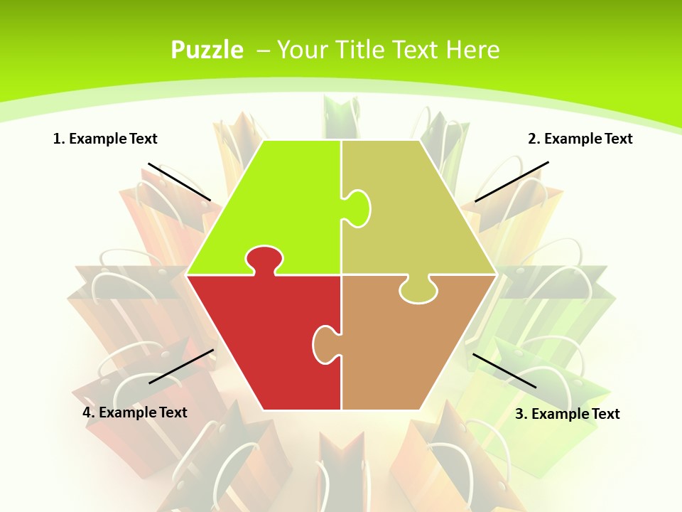 Green Rendering White PowerPoint Template