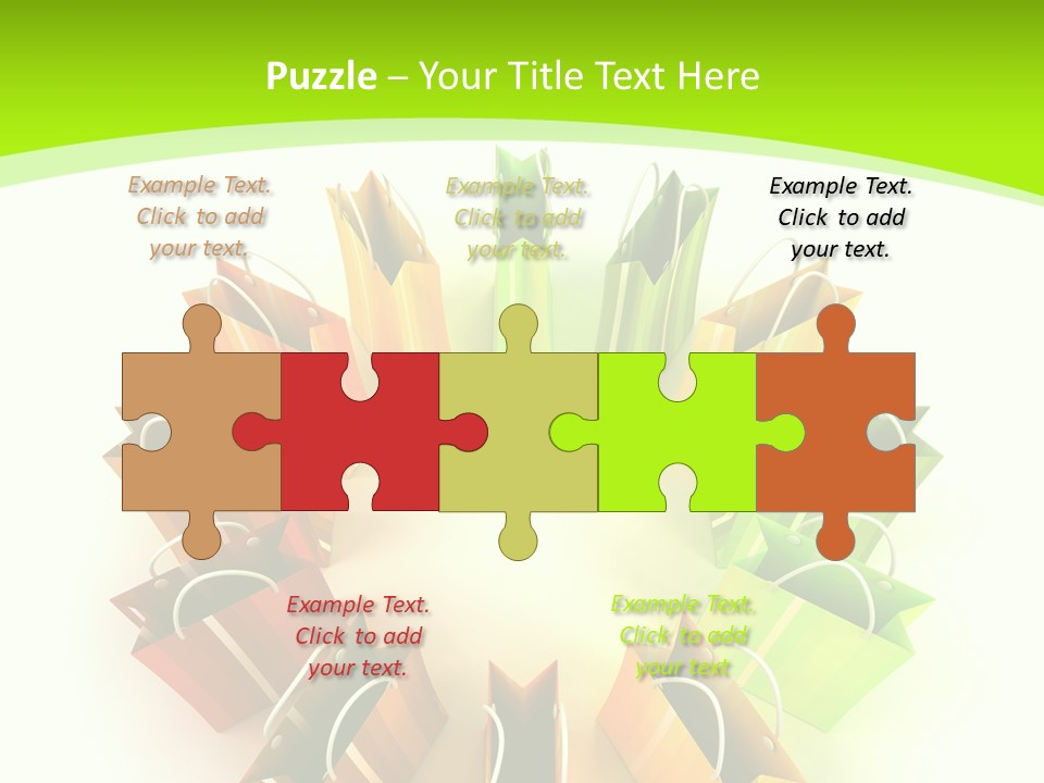 Green Rendering White PowerPoint Template