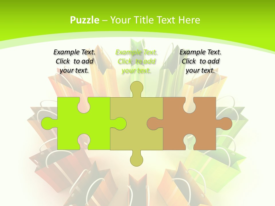 Green Rendering White PowerPoint Template