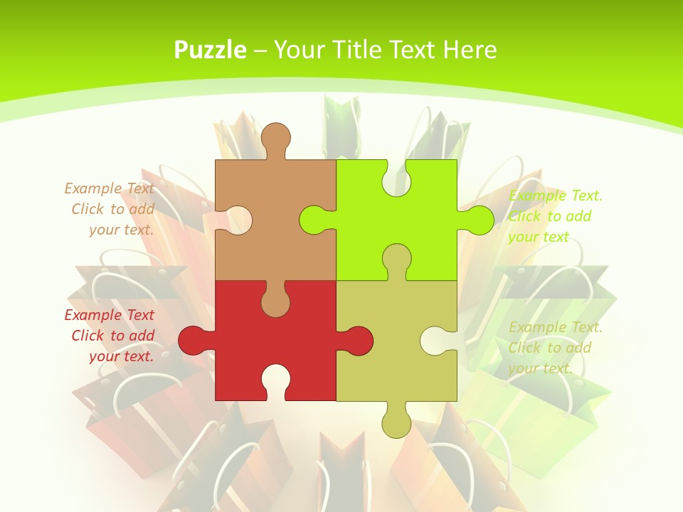 Green Rendering White PowerPoint Template
