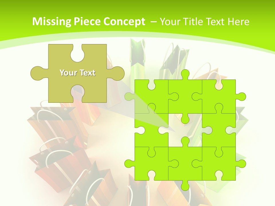 Green Rendering White PowerPoint Template